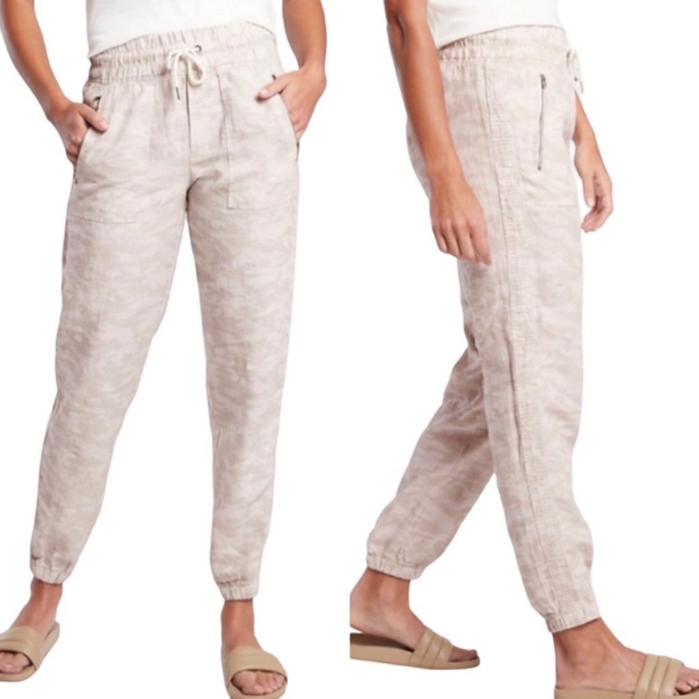 Athleta Cabo Tide Camo Linen Jogger
